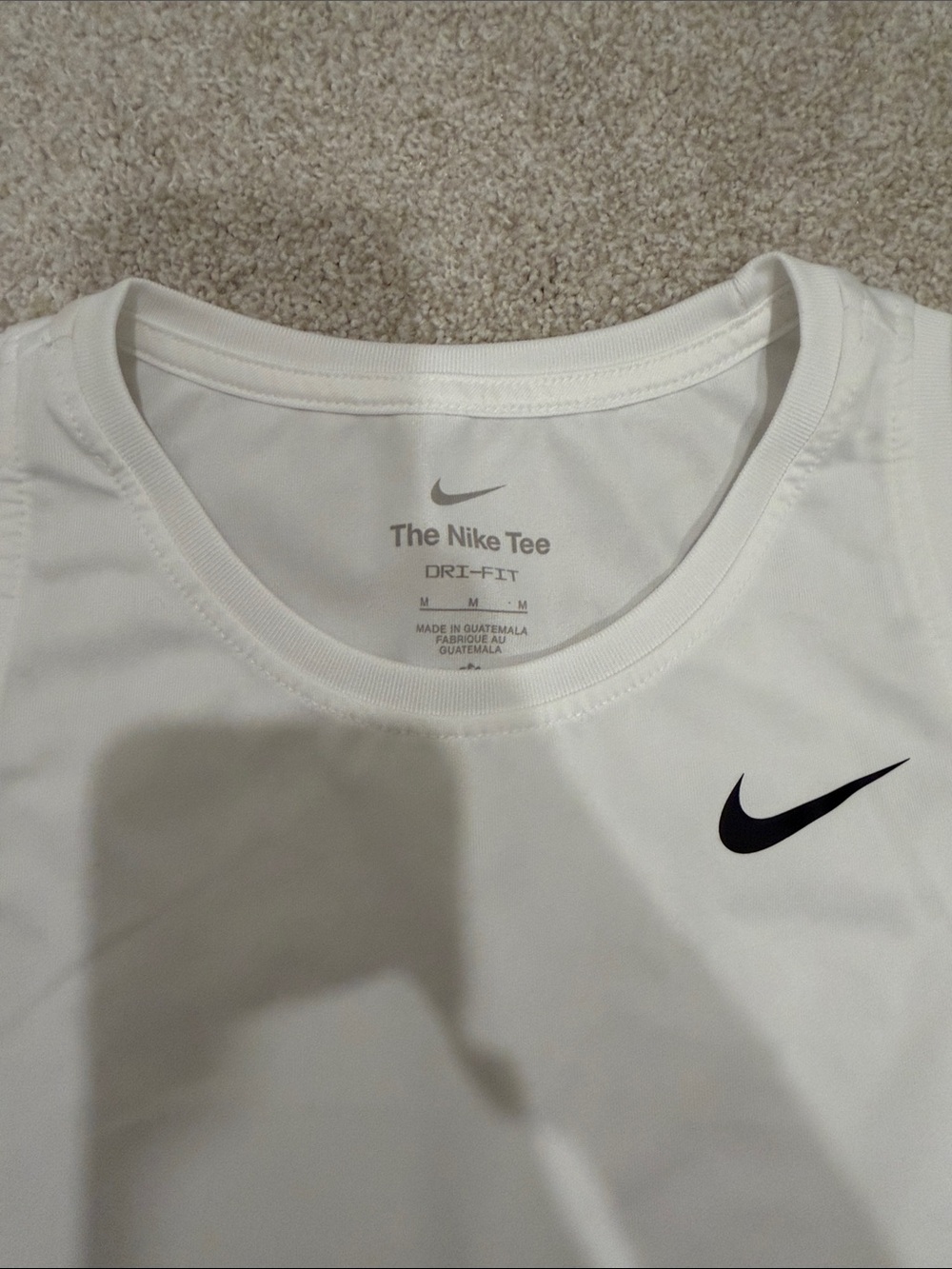 Nike White Women's Athletic Tank with Black Swoosh - Picture 2 of 3